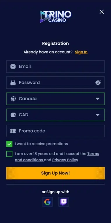 Trino Casino Bonus Codes In Action